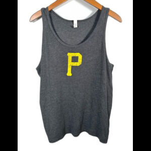 Canvas Grey Pittsburgh Pirates Baseball Tank Size Medium Casual Sportswear Comfy